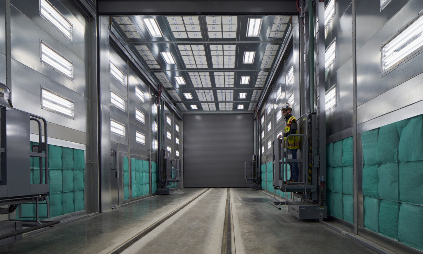 Booth at Chicago Transit Authority Maintenance Facility