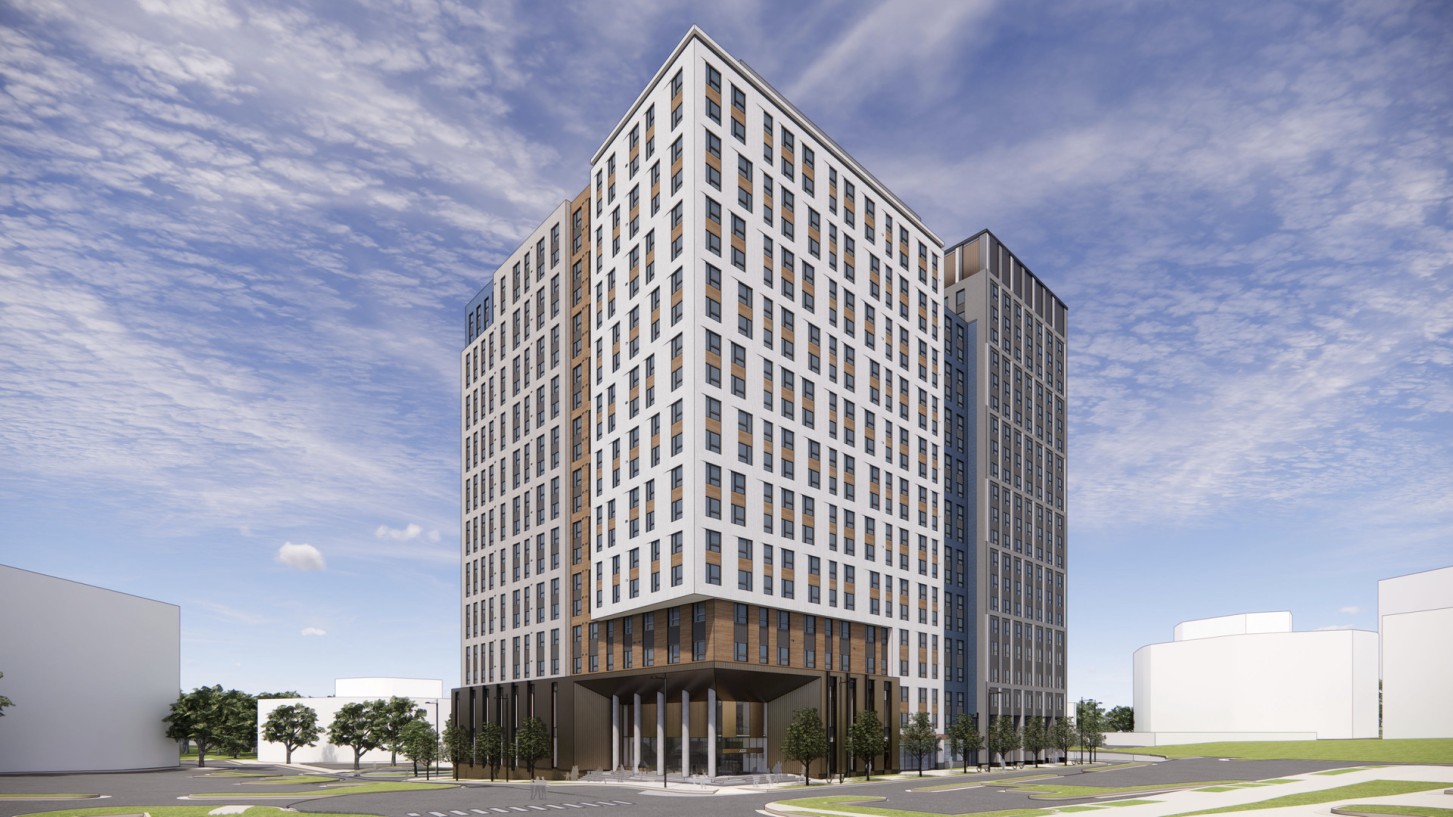 Rendering of The Exchange at Spring Hill Station, all affordable housing units