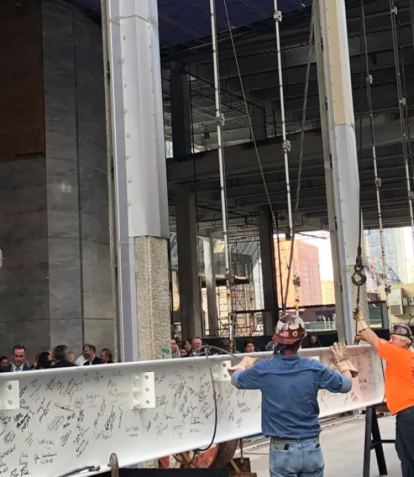 Efficient Schedule Maintenance Drives Clark Construction’s Structural Steel Top Out at 110 North Wacker