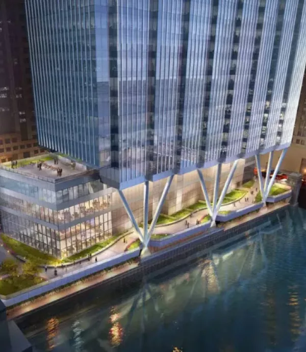 Riverfront skyscraper ready to go vertical following massive concrete pour