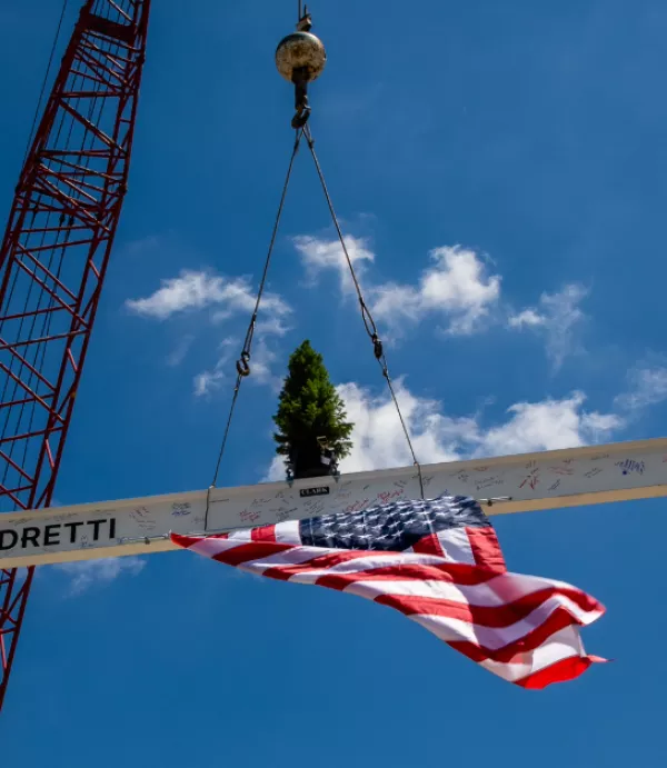 Steel beam in air